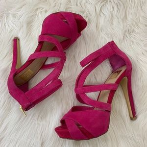 Dolce Vita Pink Suede Heels